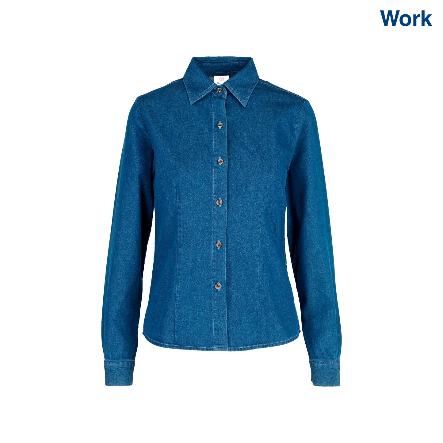 Women’s Long Sleeve Silhouette Denim Shirt