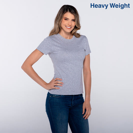 Women’s Heavy Weight Crew Neck Short Sleeve Silhouette T-Shirt