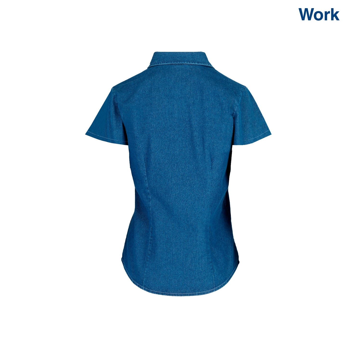 Women’s Short Sleeve Silhouette Denim Shirt