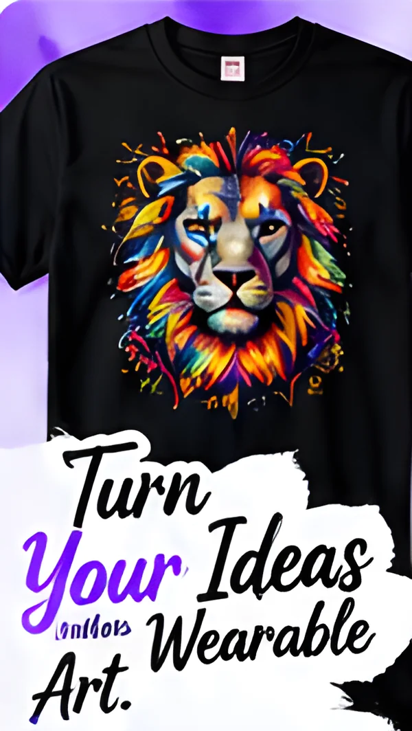 Lion design t-shirt — Turn your ideas into wearable art